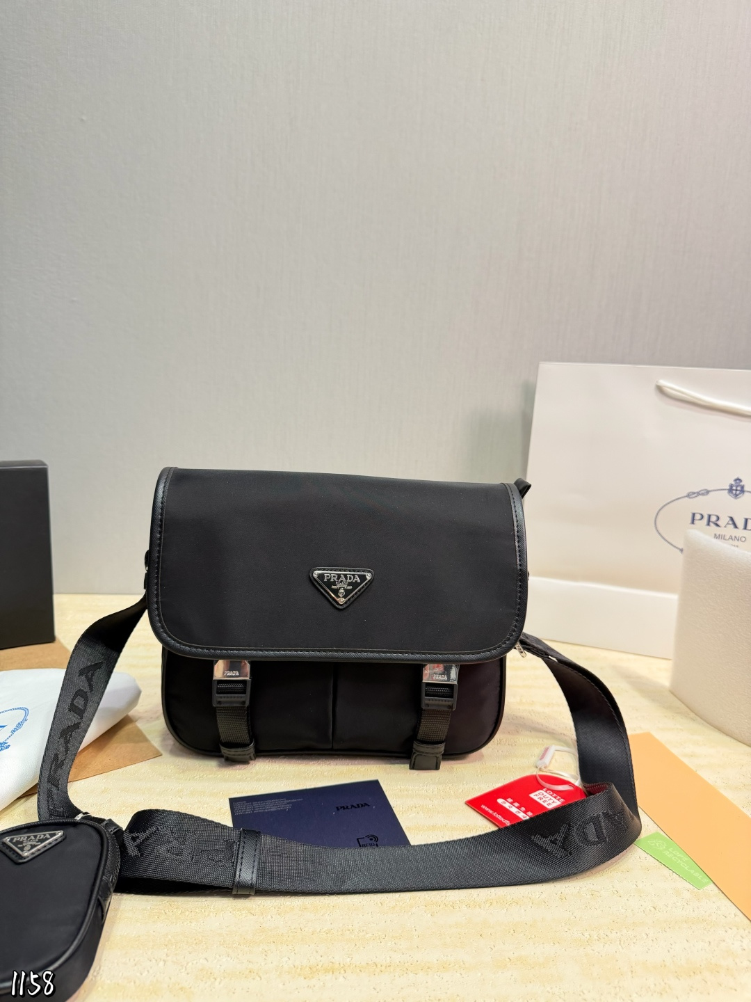 cmp_i1775793096124_2750_0_0 PRADA NYLON MESSENGER BAG - Image 1