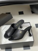 CHANEL DOUBLE C BUCKLE PEEP TOE