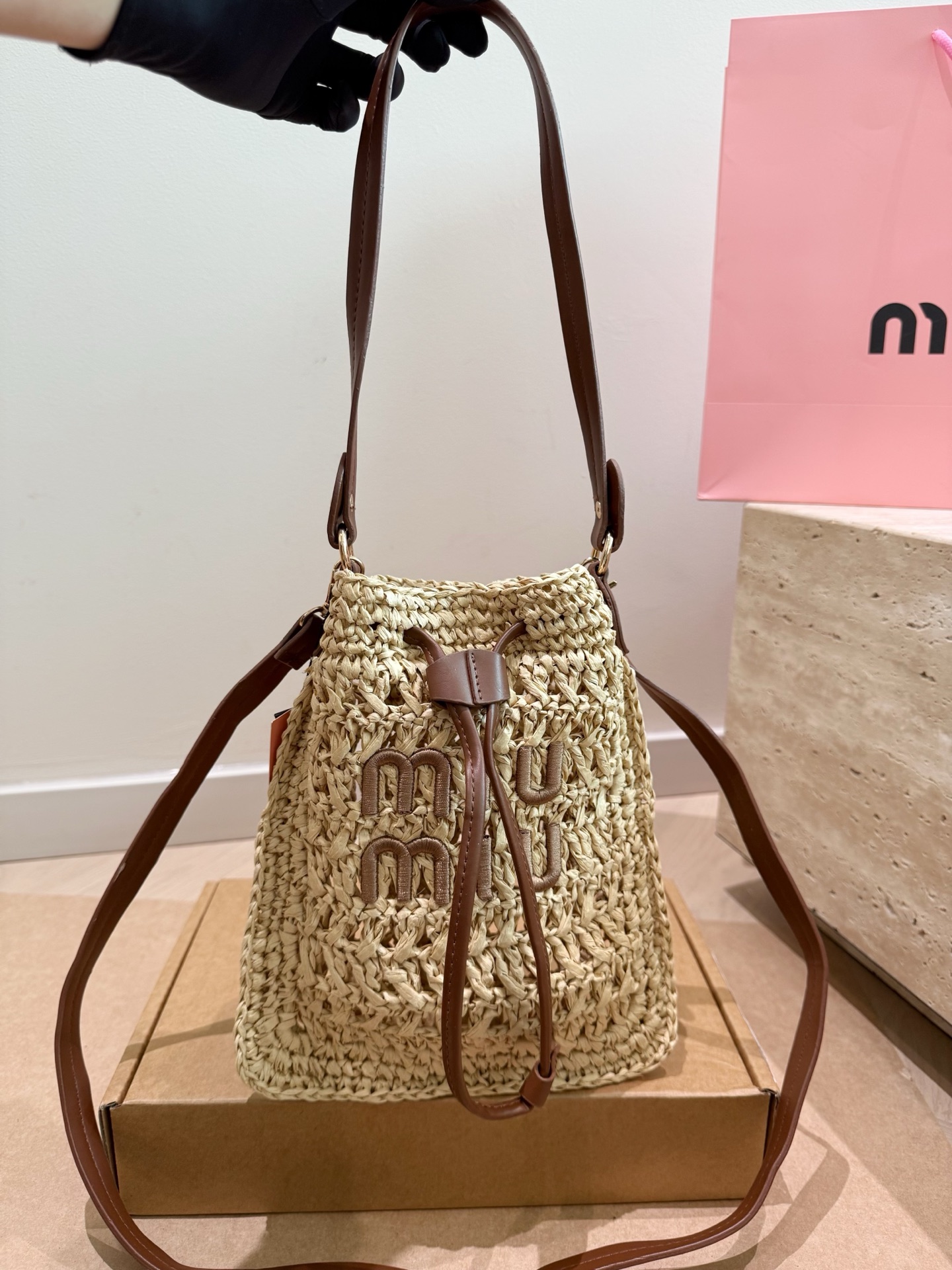 i1776315373463_750_0_1 MIU MIU DRAWSTRING PHONE BAG - Image 1